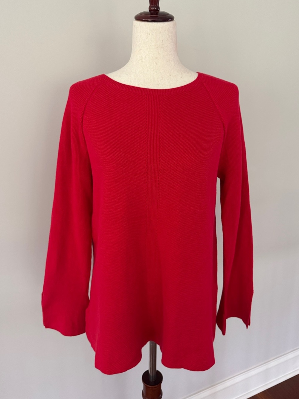 LOFT Bright Red Crewneck Sweater - NWT